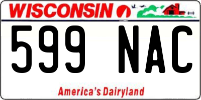 WI license plate 599NAC