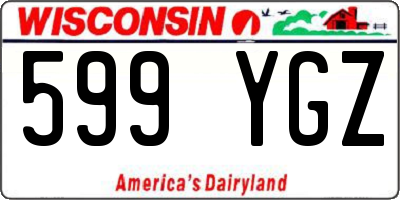 WI license plate 599YGZ
