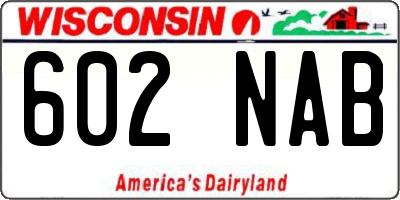WI license plate 602NAB