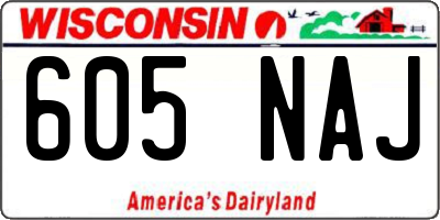 WI license plate 605NAJ