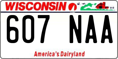 WI license plate 607NAA