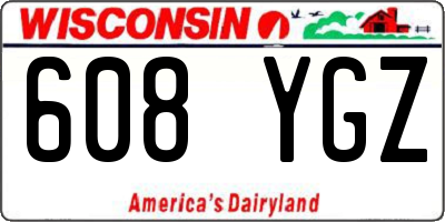 WI license plate 608YGZ