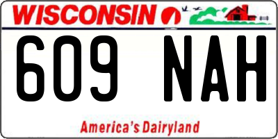 WI license plate 609NAH