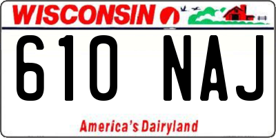 WI license plate 610NAJ