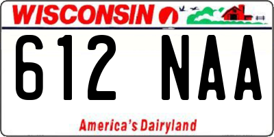 WI license plate 612NAA