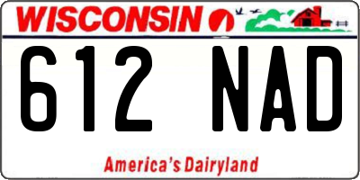 WI license plate 612NAD