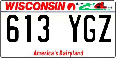 WI license plate 613YGZ