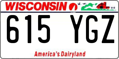 WI license plate 615YGZ