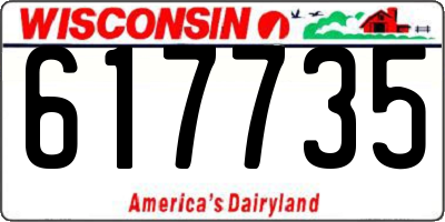 WI license plate 617735