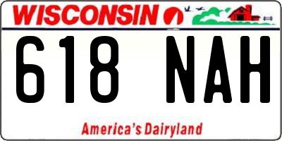 WI license plate 618NAH