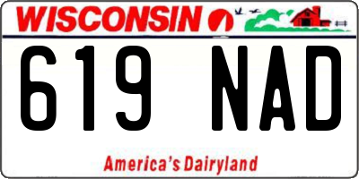 WI license plate 619NAD