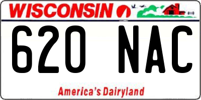 WI license plate 620NAC
