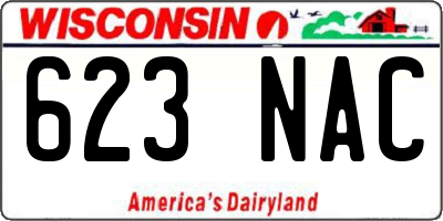 WI license plate 623NAC