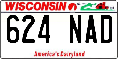 WI license plate 624NAD