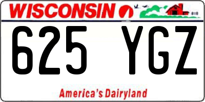 WI license plate 625YGZ
