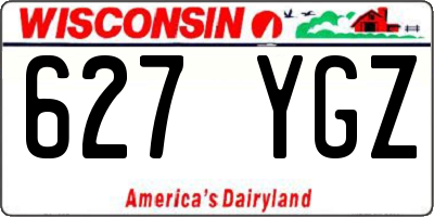 WI license plate 627YGZ
