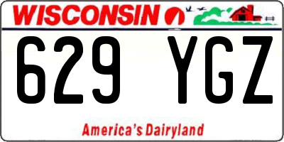 WI license plate 629YGZ