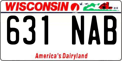 WI license plate 631NAB