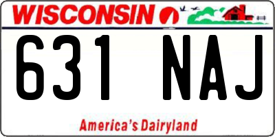 WI license plate 631NAJ