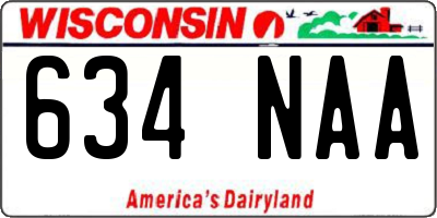 WI license plate 634NAA