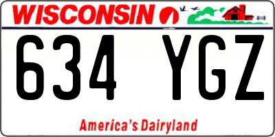 WI license plate 634YGZ
