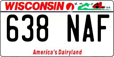 WI license plate 638NAF