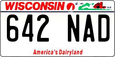 WI license plate 642NAD