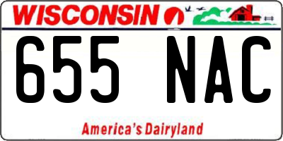 WI license plate 655NAC