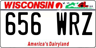 WI license plate 656WRZ