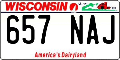 WI license plate 657NAJ