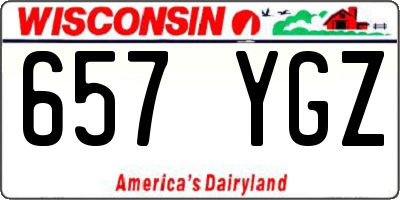 WI license plate 657YGZ