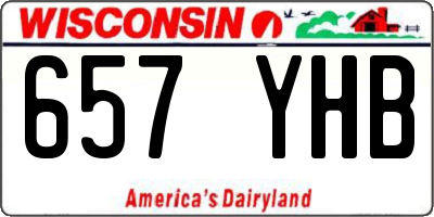 WI license plate 657YHB