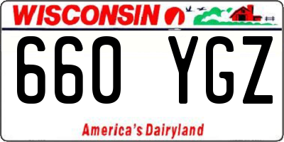 WI license plate 660YGZ