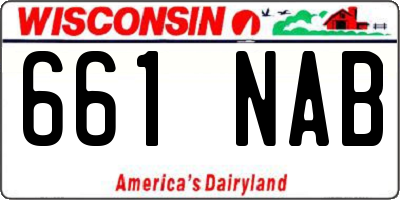 WI license plate 661NAB