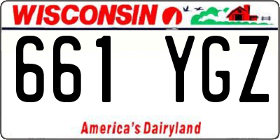 WI license plate 661YGZ