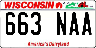 WI license plate 663NAA