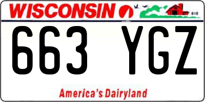 WI license plate 663YGZ