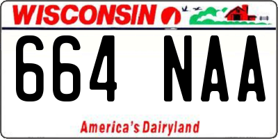 WI license plate 664NAA