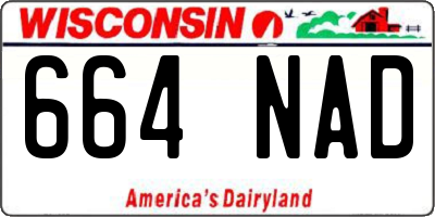 WI license plate 664NAD