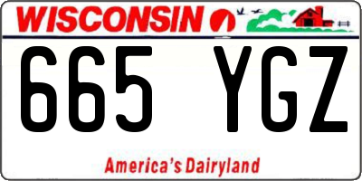 WI license plate 665YGZ