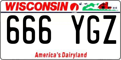 WI license plate 666YGZ