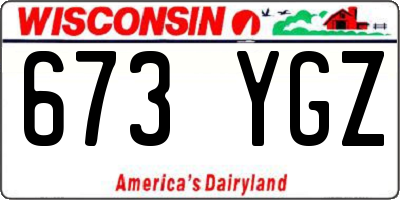 WI license plate 673YGZ
