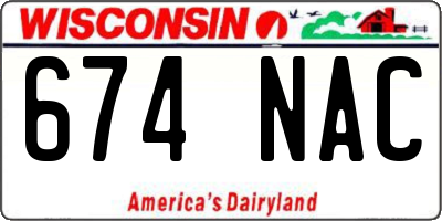 WI license plate 674NAC