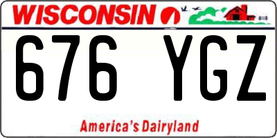 WI license plate 676YGZ