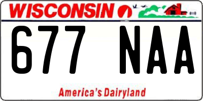 WI license plate 677NAA