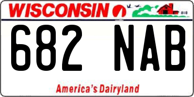WI license plate 682NAB
