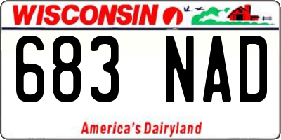 WI license plate 683NAD