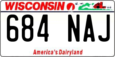 WI license plate 684NAJ