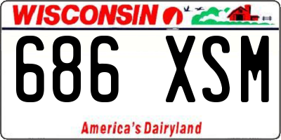 WI license plate 686XSM