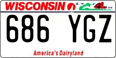 WI license plate 686YGZ